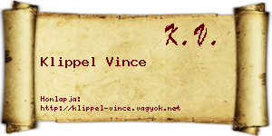 Klippel Vince névjegykártya
